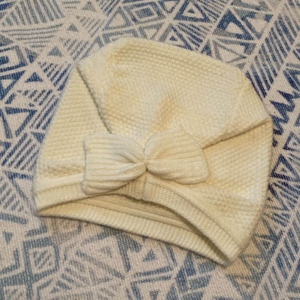 Knit Baby Bow Hat